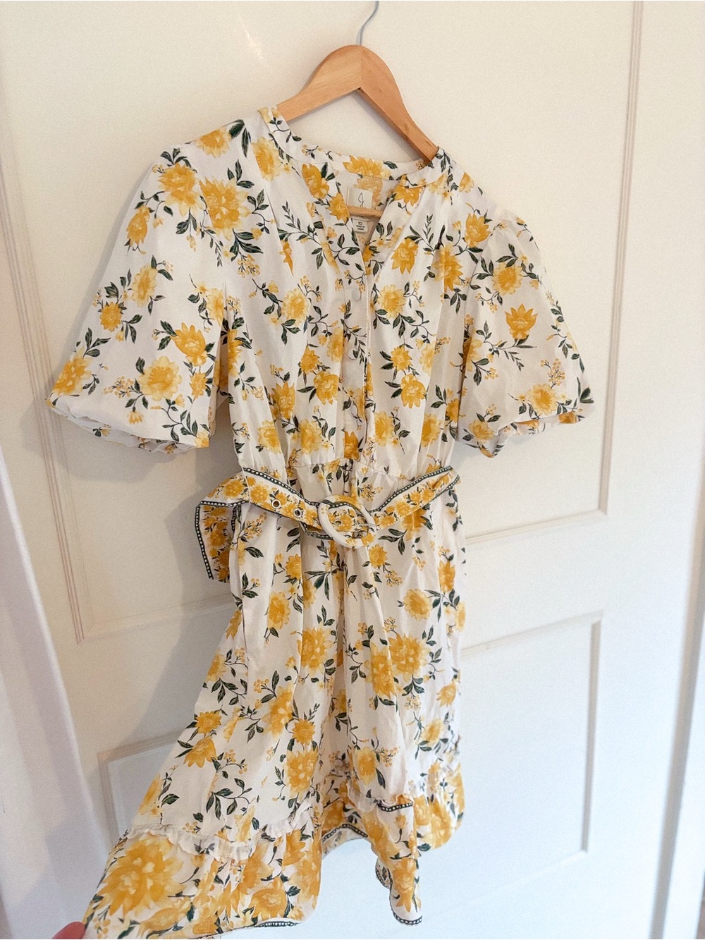 Joie White and Yellow Floral Mini Dress